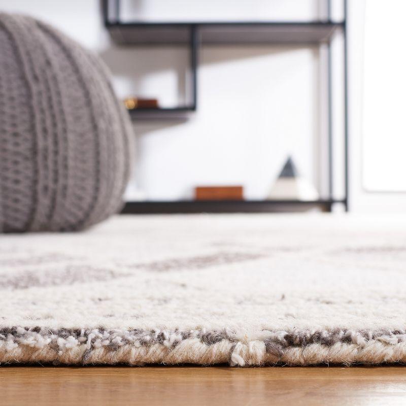 Abstract ABT351 Hand Tufted Area Rug - Ivory/Grey - 3'x5' - Safavieh.