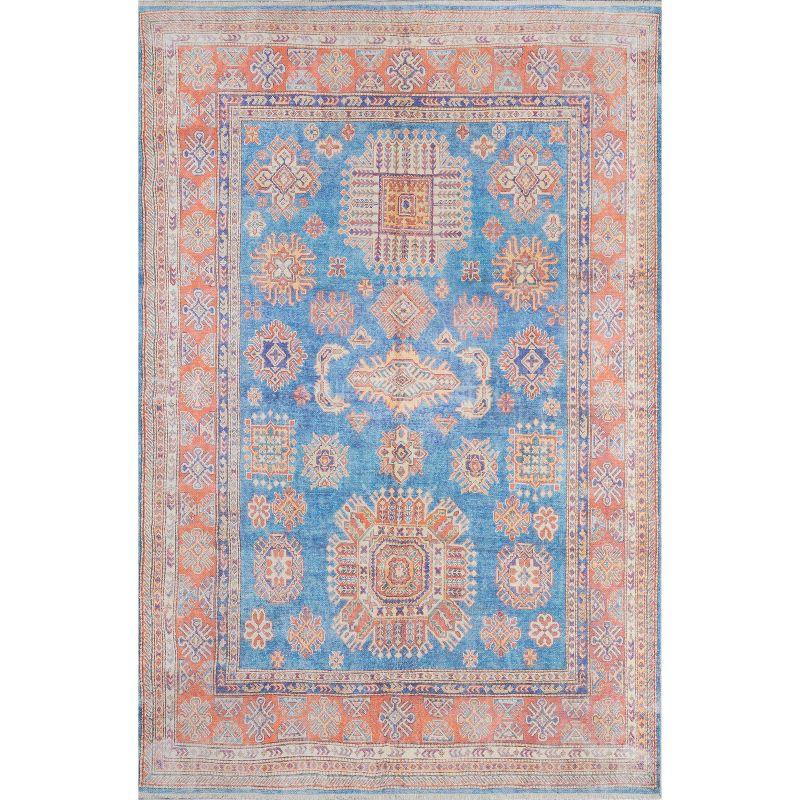 2'x3' Chandler Accent Rug Blue - Momeni: Bohemian Shibori Pattern, Medium Pile, Indoor, Cotton & Polyester, Rectangle