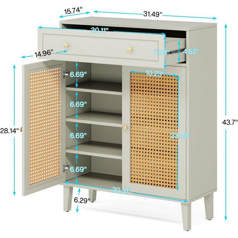 Tribesigns Modern Shoe Cabinet with Doors and Drawer