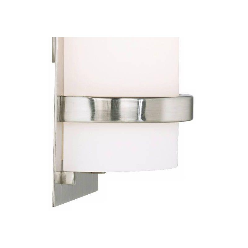 Minka Lavery Modern Wall Light Sconce Brushed Nickel Hardwired 6 3/4" Fixture Etched Opal Glass Shade for Bedroom Bathroom Vanity