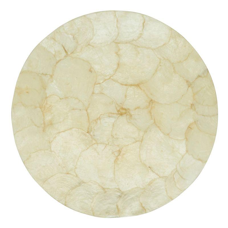 Talaria 50% Capiz Shell - 50% Resin No Pattern Round Placemat