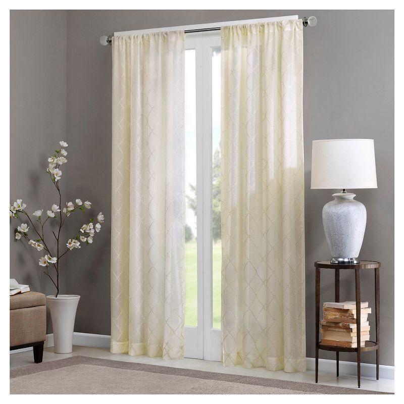 Nirod Diamond Sheer Window Curtain Panel