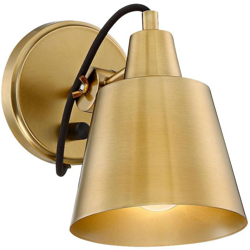 Warm Brass 12" Direct Wired Electric Wall Sconce