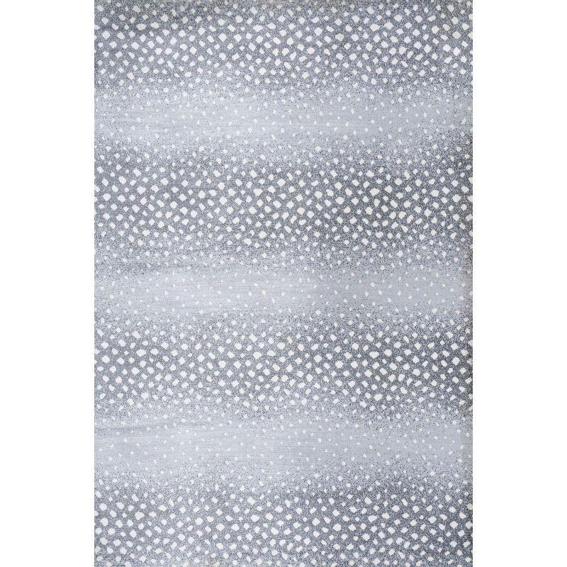 Modern Abstract Antelope 4' x 6' Light Gray Synthetic Area Rug