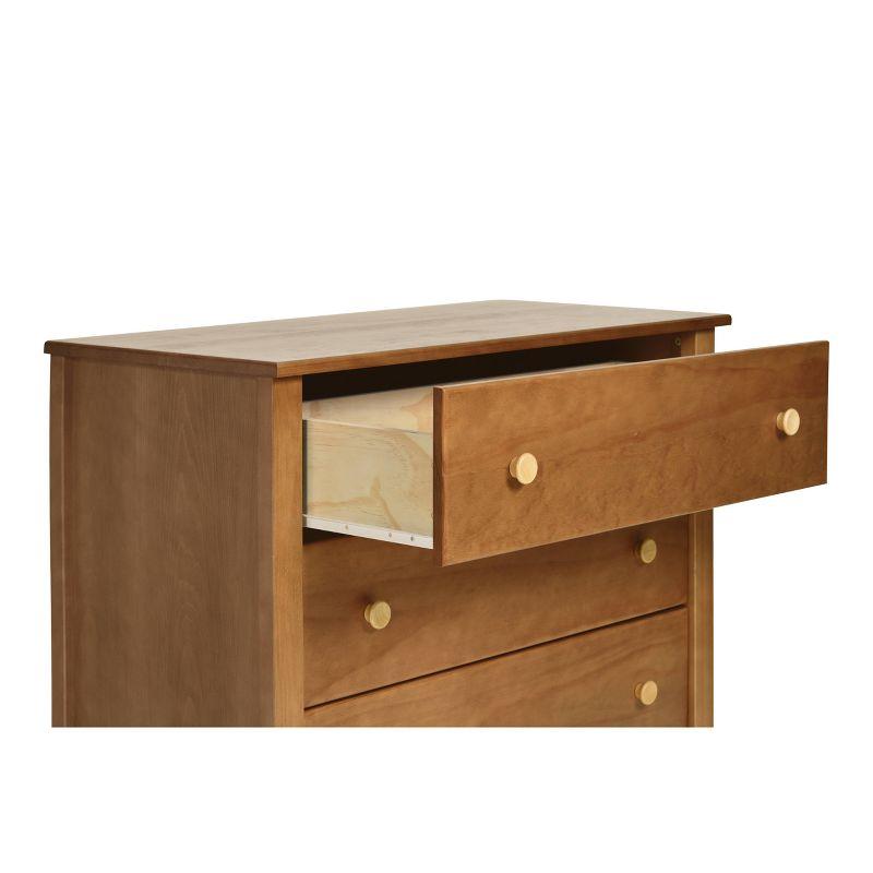 Sprout 3-Drawer Mid-Century Modern Changer Dresser in Chestnut/Natural