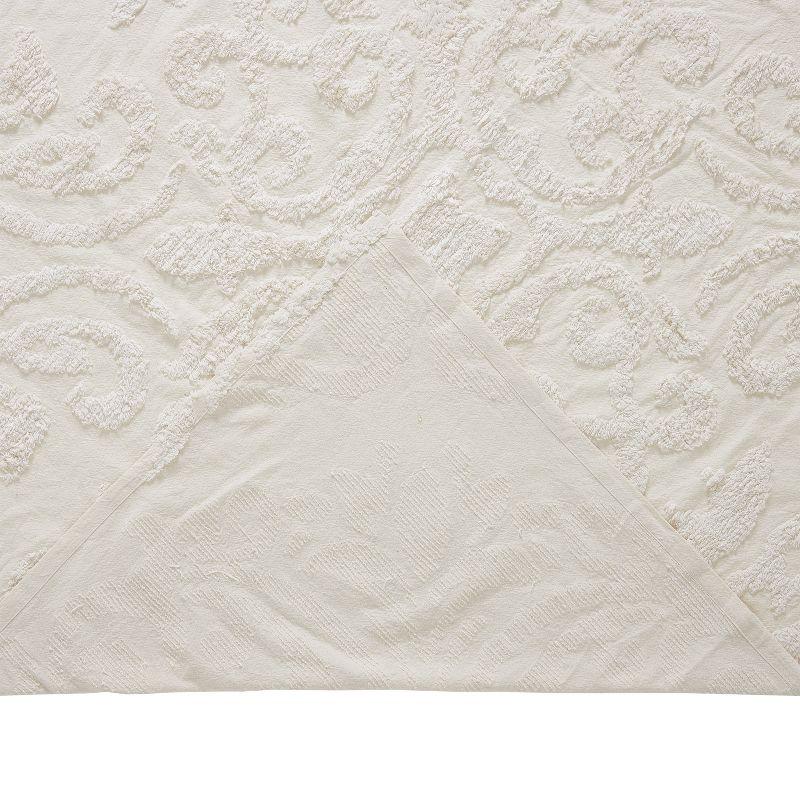 Ivory Elegance Full Cotton Bedspread and Sham Set