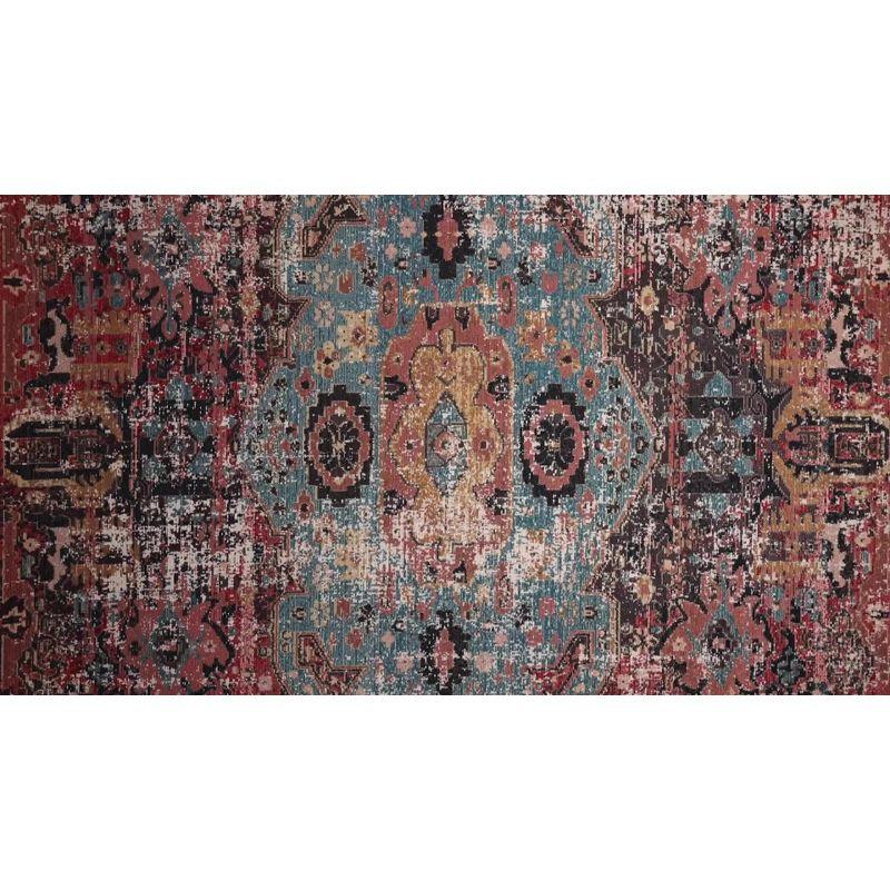 Presia Indoor/Outdoor Medallion Area Rug Red/Teal - Jaipur Living