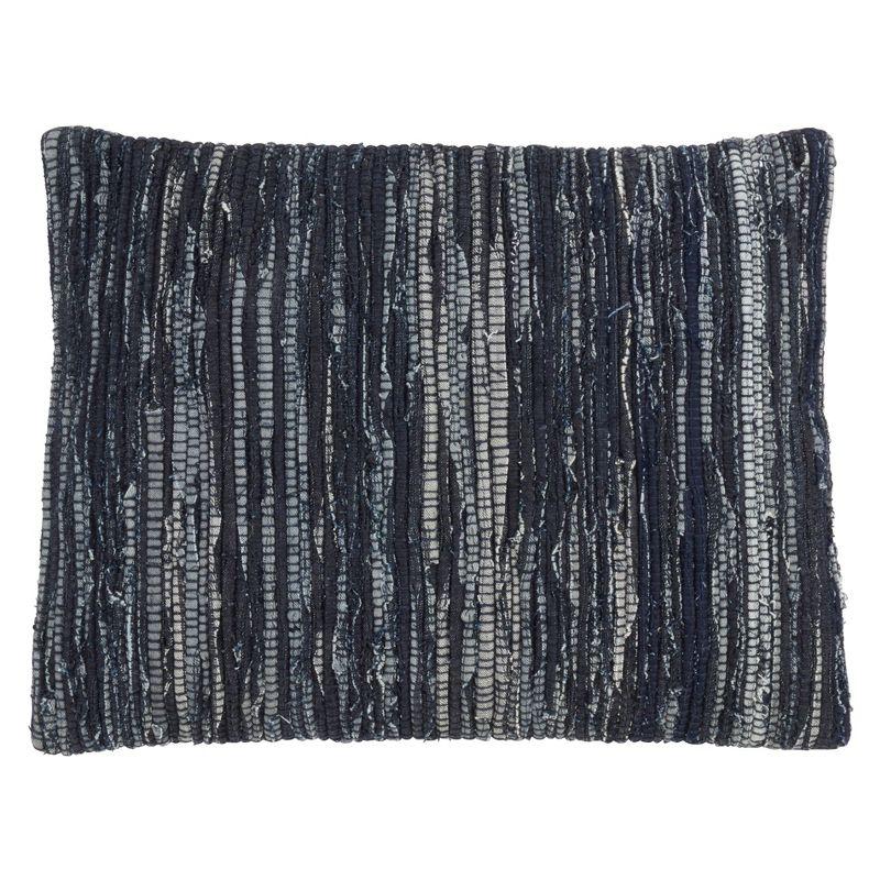 Oversize Down Filled Denim Chindi Throw Pillow - Saro Lifestyle