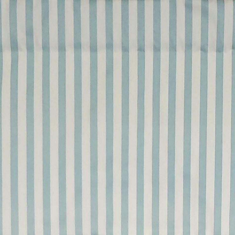 RLF Home Candy Stripe Regal 3" Rod Pocket Lining Luxurious and Elegant Window Treatment Valance 50" x 17" Spa