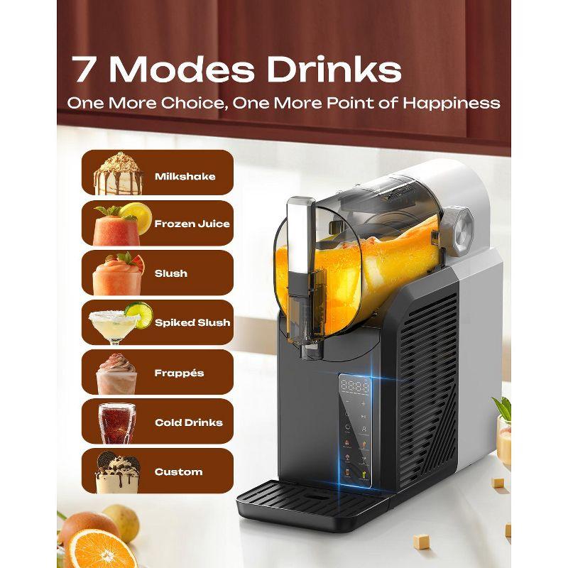 Greenever Slushie Machine for Home 15-60 Minutes with 7 Preset Programs & 4 Hours Freshness for Home Frozen Drink Milkshakes Margaritas Frappes