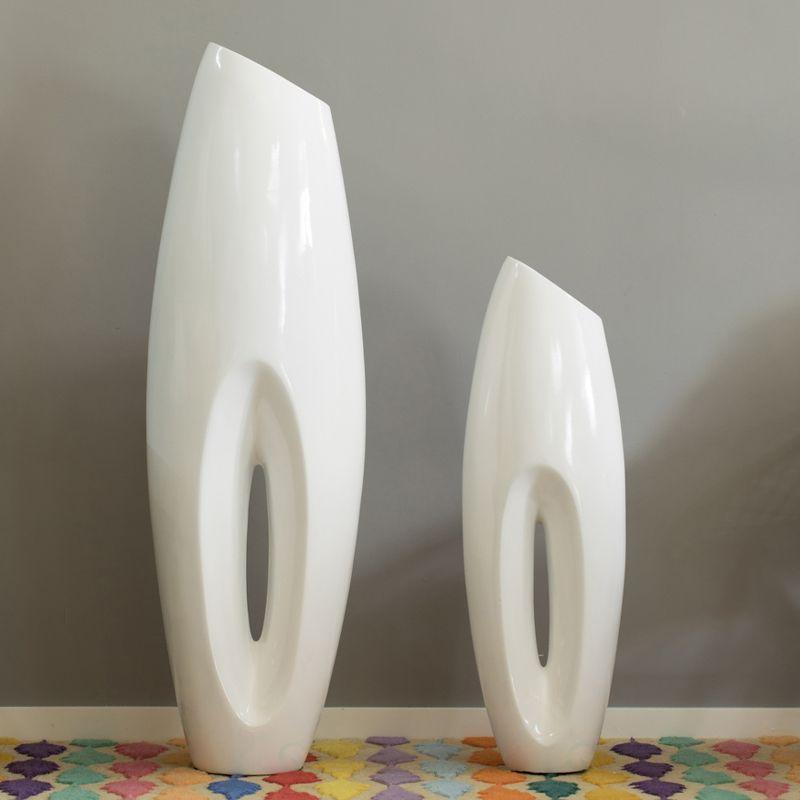 Uniquewise Tall Floor Vase, White Floor Vase, Home Decor, 29-inch Vase, Decorative Lightweight Vase, Small