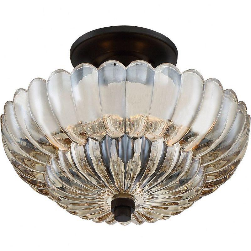 Quoizel Lighting Whitecap 3 - Light Semi-Flush Mount in  Mottled Cocoa