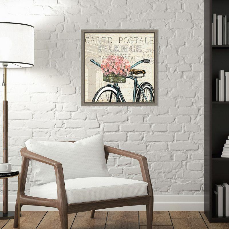 Amanti Art Paris Ride II (bicycle) by Pela Studio Canvas Wall Art Print Framed 16-in. x 16-in.