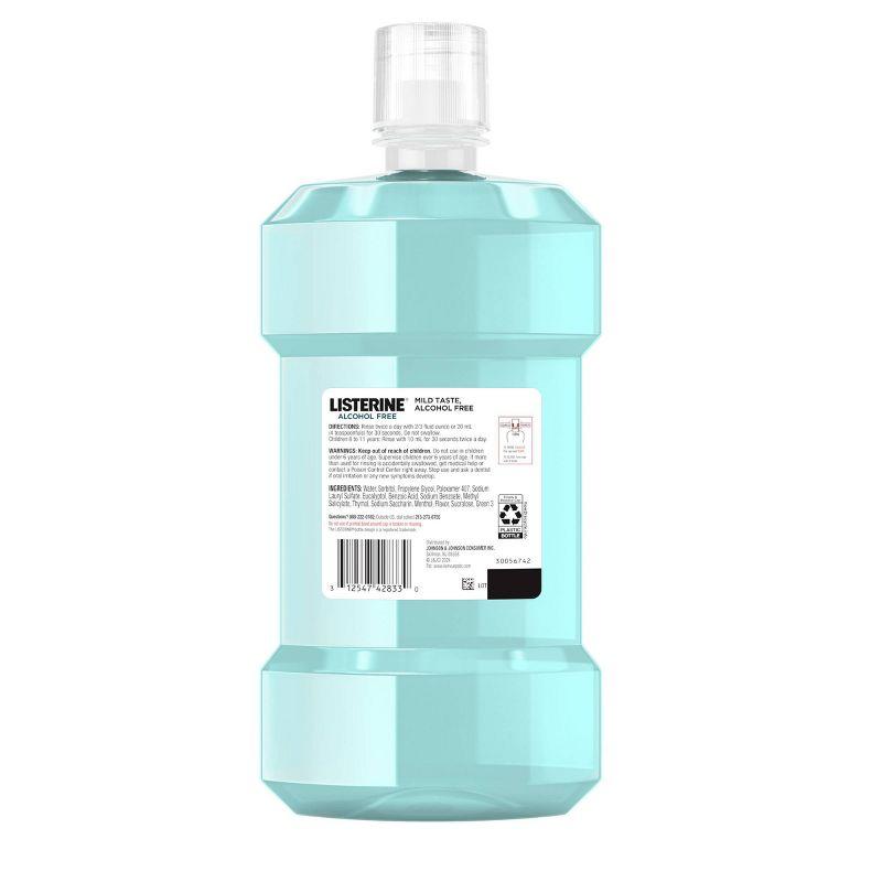 Listerine Zero Alcohol Antiseptic Mouthwash for Bad Breath and Plaque - Cool Mint - 33.8 fl oz