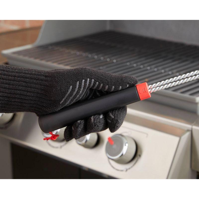 Weber 18" Three-Sided Grill Brush Black