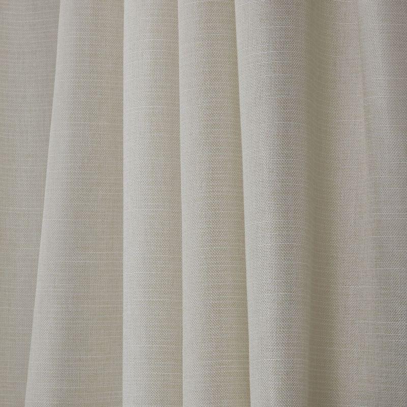 Nicole Miller Faux Linen Slub Textured Hidden Tab/Rod Pocket Top Light Filtering Curtain Panel Pair