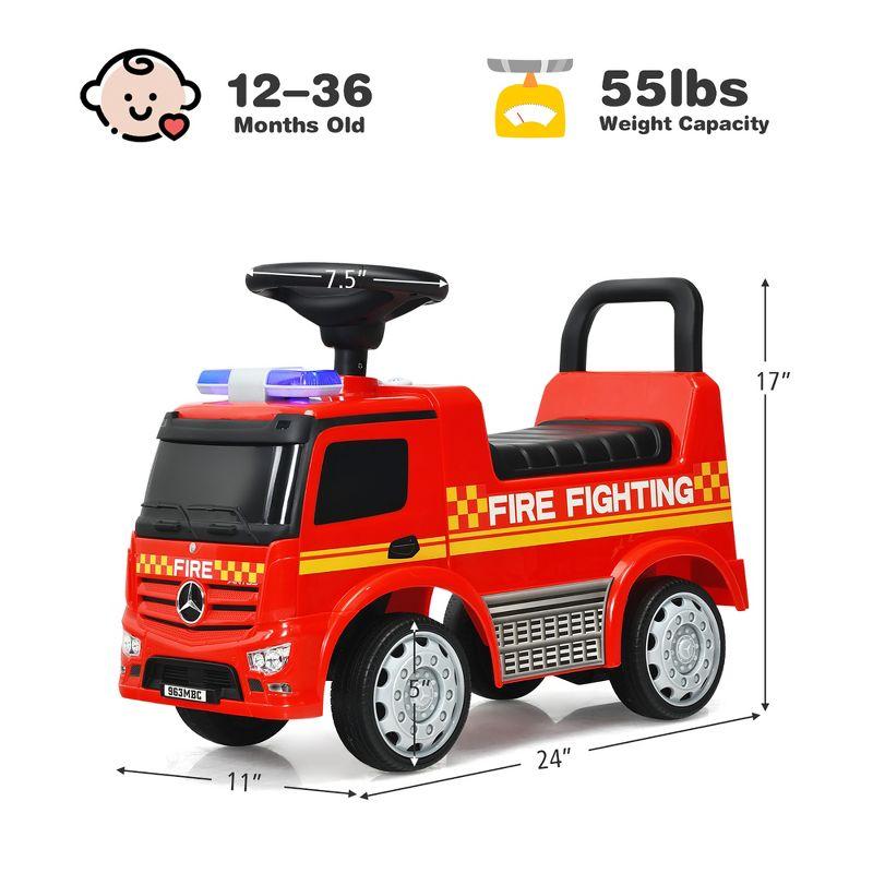 Costway Costway 1 Seater Police / Fire Department Push/Pull Ride On