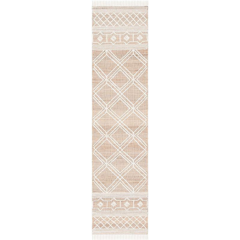 Kilim KLM454 Hand Woven Runner Rug - Natural/Ivory - 2'3"x9' - Safavieh.