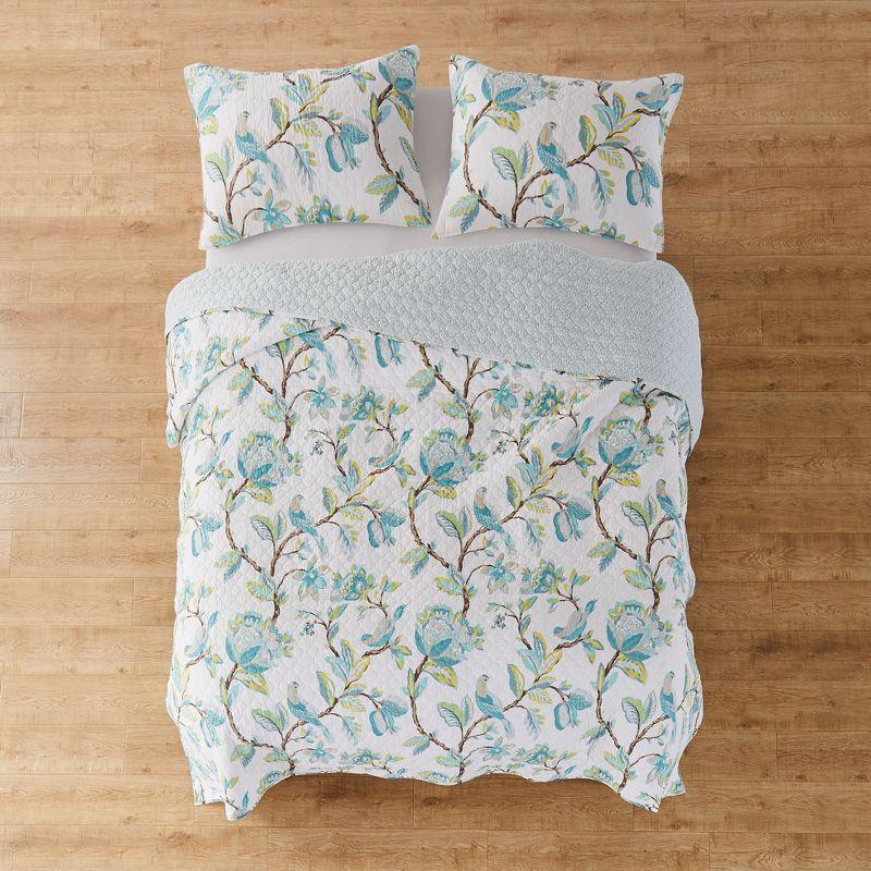 Cressida King Blue Cotton Reversible Quilt Set