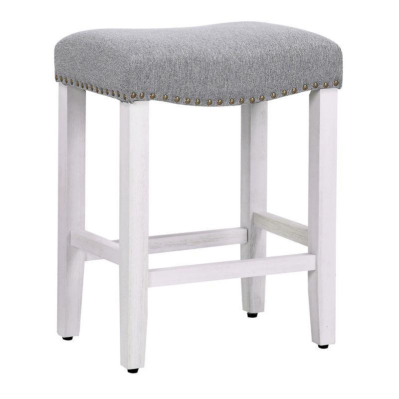 WestinTrends 24" Upholstered Saddle Seat Counter Stool