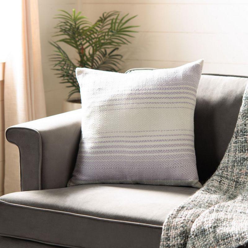 Striped Cotton Throw Pillow