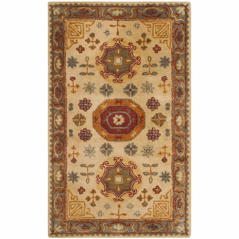 Heritage HG402 Handmade Accent Rug - 3'x5' - Beige/Multi - Safavieh