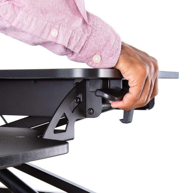 FlexPro Hero Standing Desk Converter - 32” Sit to Stand Desk with Keyboard Tray – Stand Steady