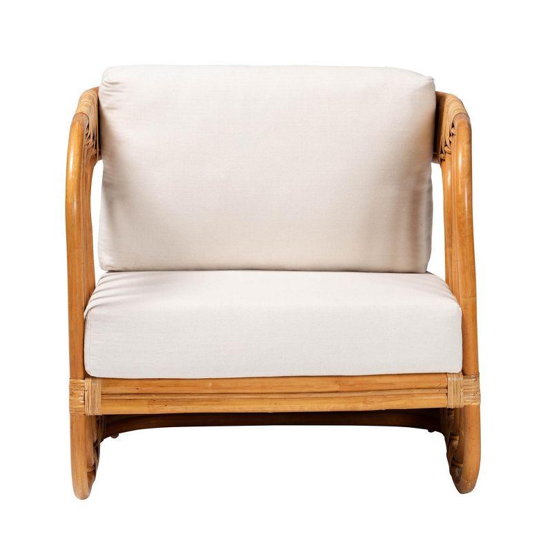 bali & pari Corsa Modern Bohemian Natural Rattan Arm Chair