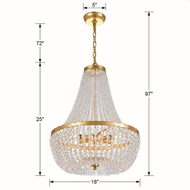 Crystorama Lighting Rylee 6 - Light Chandelier in  Antique Gold