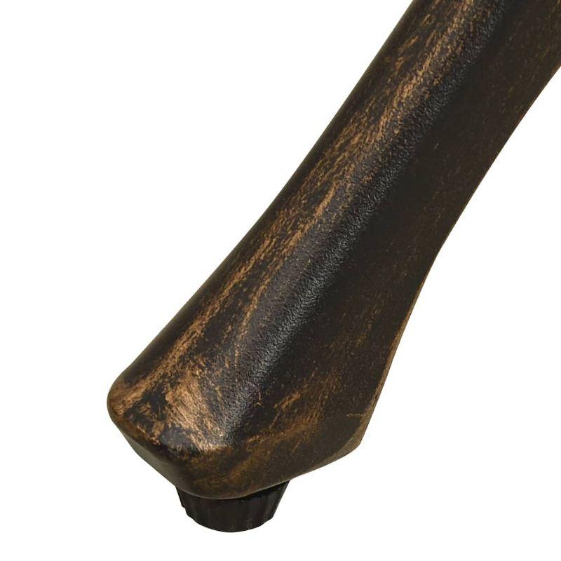 vidaXL Patio Table Bronze 35.4 inches x35.4 inches x29.1 inches  Cast Aluminum