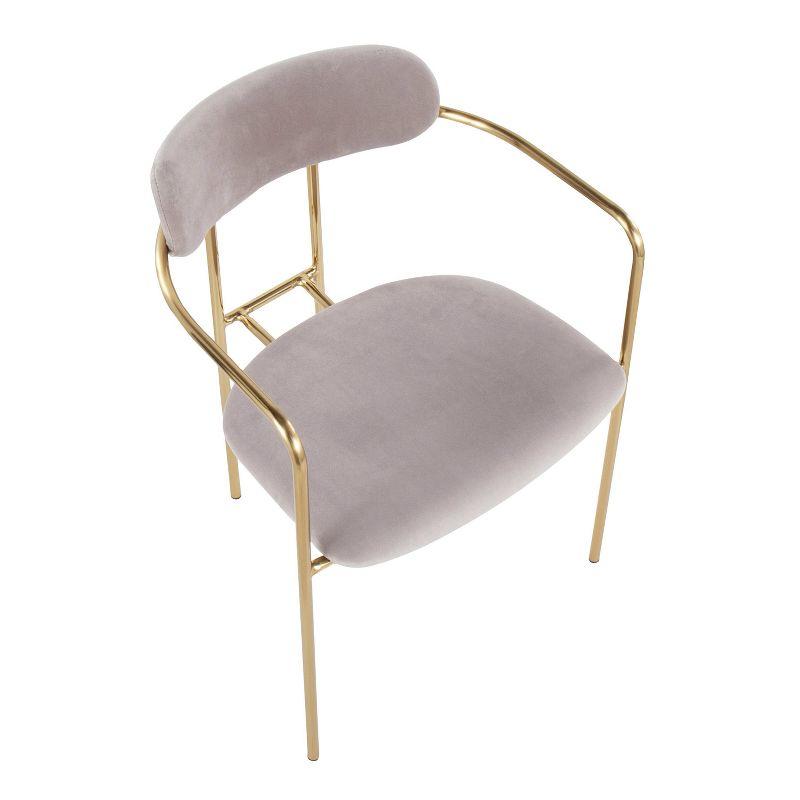 Bellatrix 18'' H Velvet Upholstered Metal Armchair