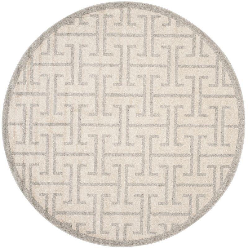 Elysian Gray 84" Round Synthetic Easy-Care Area Rug