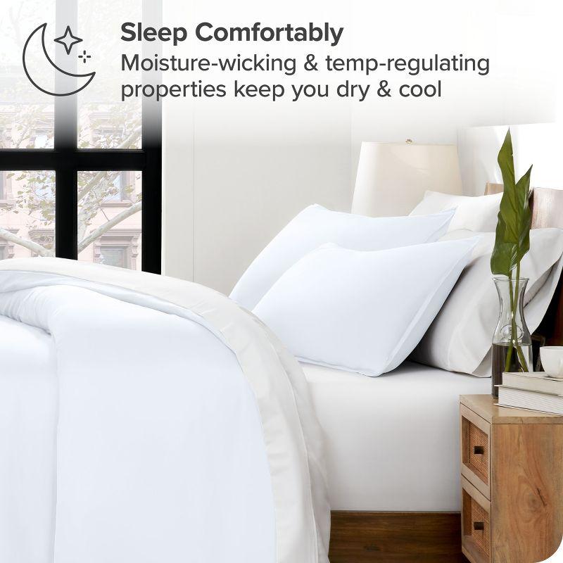 Twin/Twin XL White TENCEL™ Lyocell Duvet Cover Set by Bare Home