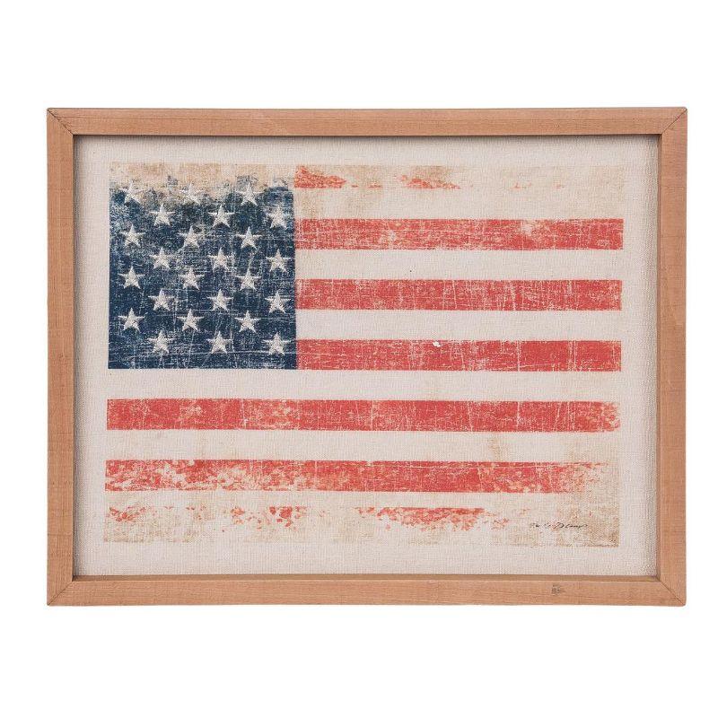 Transpac Fabric/MDF Embroidery Framed Flag Home Decorations Spring