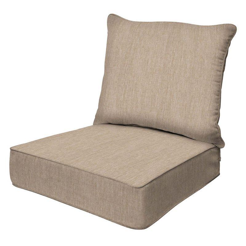 Textured Tan Deep Seating Outdoor Cushion Set