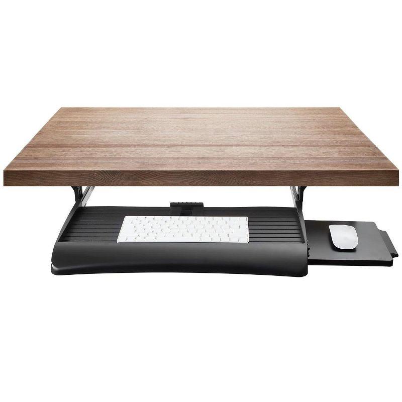 Mount-It! Keyboard Drawer Under Desk with Mouse Platform, Easy-Glide Sliding Under-Counter Computer Keyboard Tray 21 inch Wide