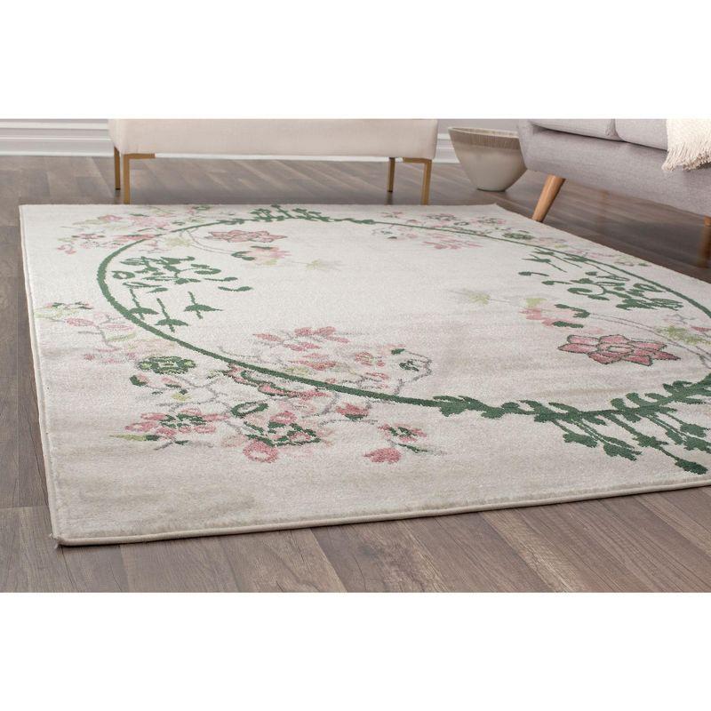 Rugs America Hanna Floral Transitional Area Rug