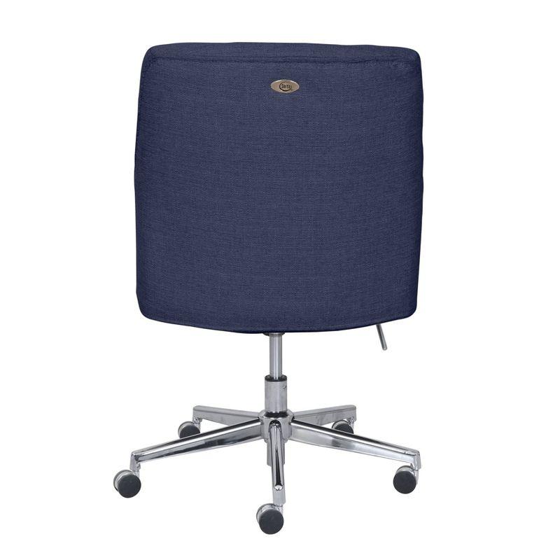 Style Leighton Home Office Chair Sanctuary Blue - Serta: Swivel, Adjustable, Wood Frame, Fixed Arms