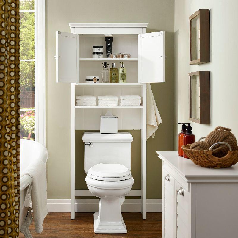 Lydia White Over-the-Toilet Bathroom Storage Cabinet