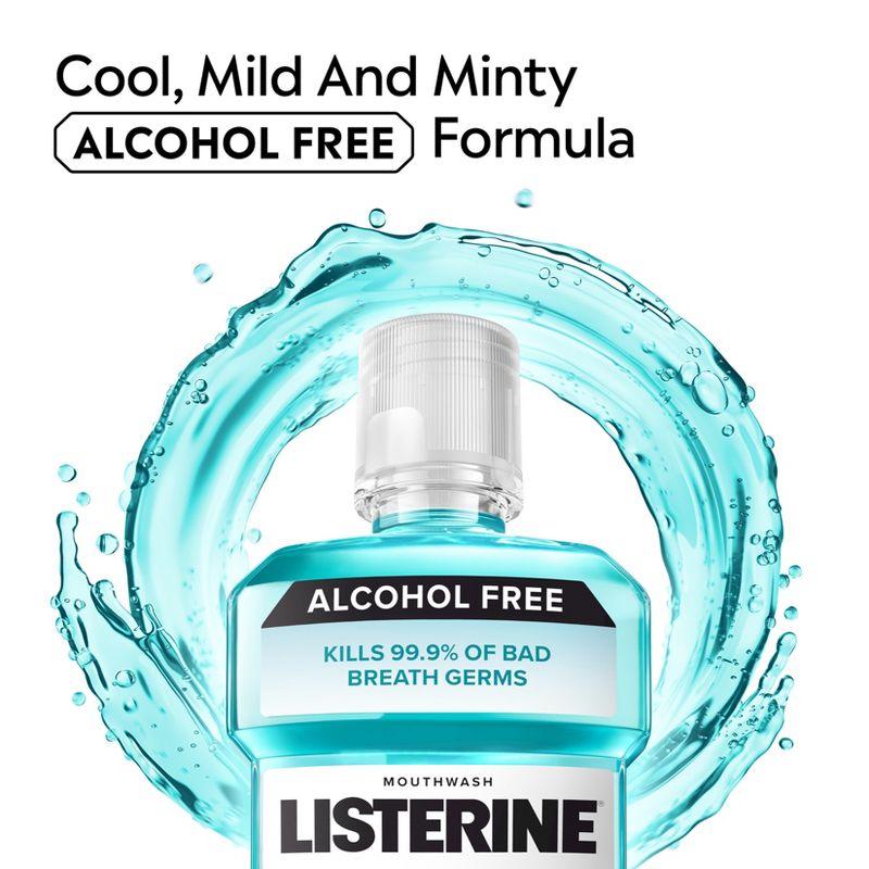 Listerine Zero Alcohol Antiseptic Mouthwash for Bad Breath and Plaque - Cool Mint - 33.8 fl oz