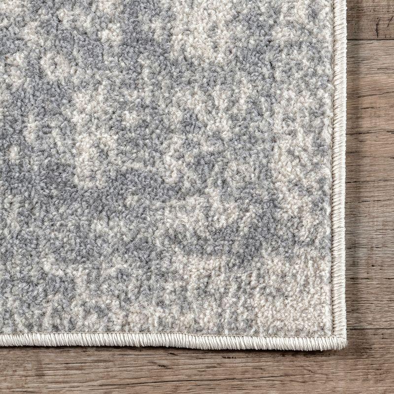 Nuloom 4x6 Justine Vintage Medallion Indoor Area Rug, Grey, Faded Persian Design, Stain Resistant, BedroomLiving Room, Kitchen,