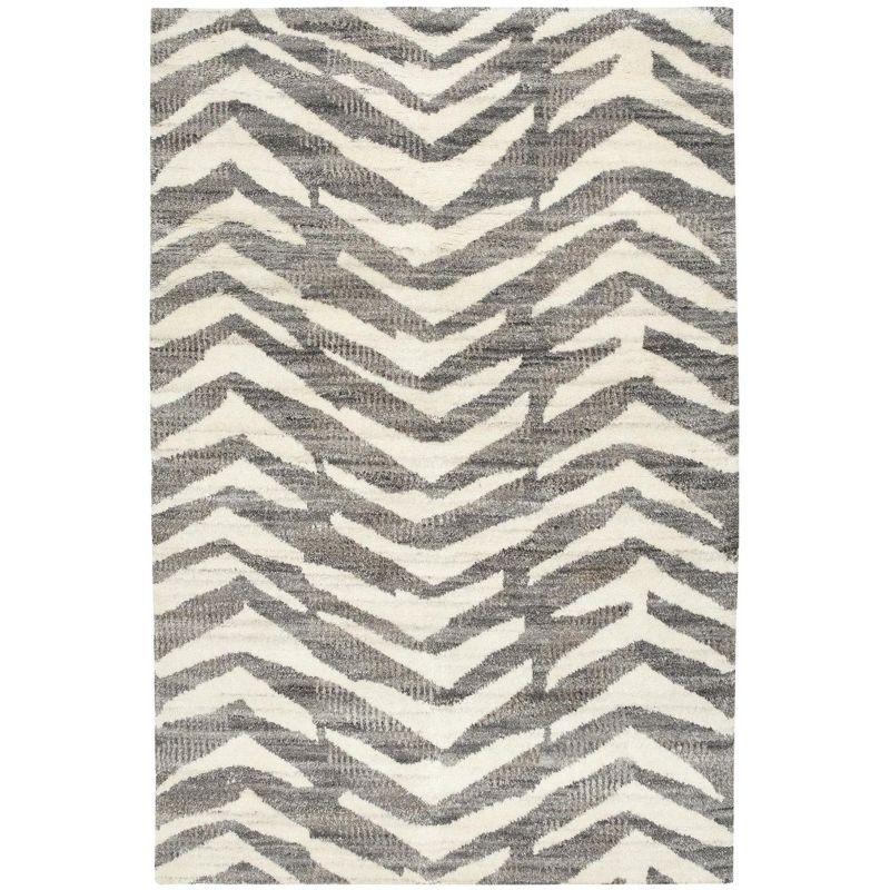 Farah Grey Hand Knotted Wool Rug