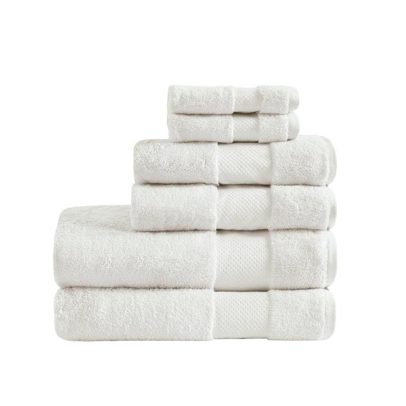 White Turkish Cotton 6-Piece Towel Set