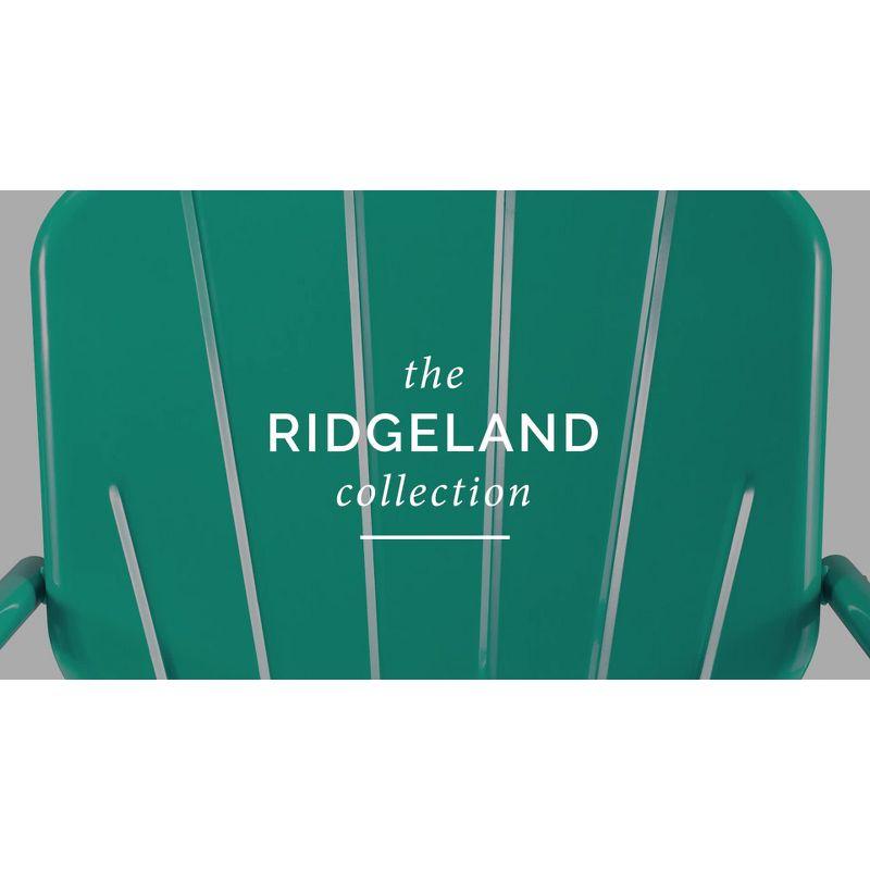 Ridgeland Outdoor Metal Loveseat Glider - Red - Crosley