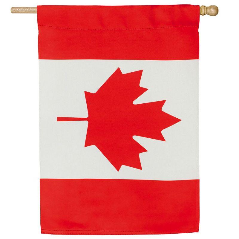 Evergreen Canada Red and White Suede House Flag