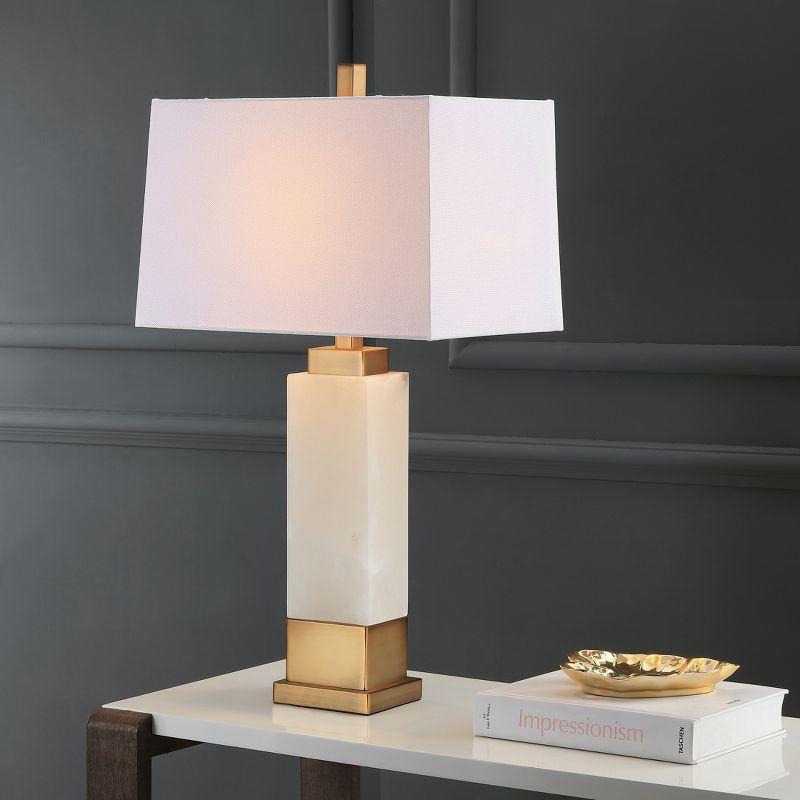 Rozella Alabaster 29.5-Inch H Table Lamp - White/Gold - Safavieh.