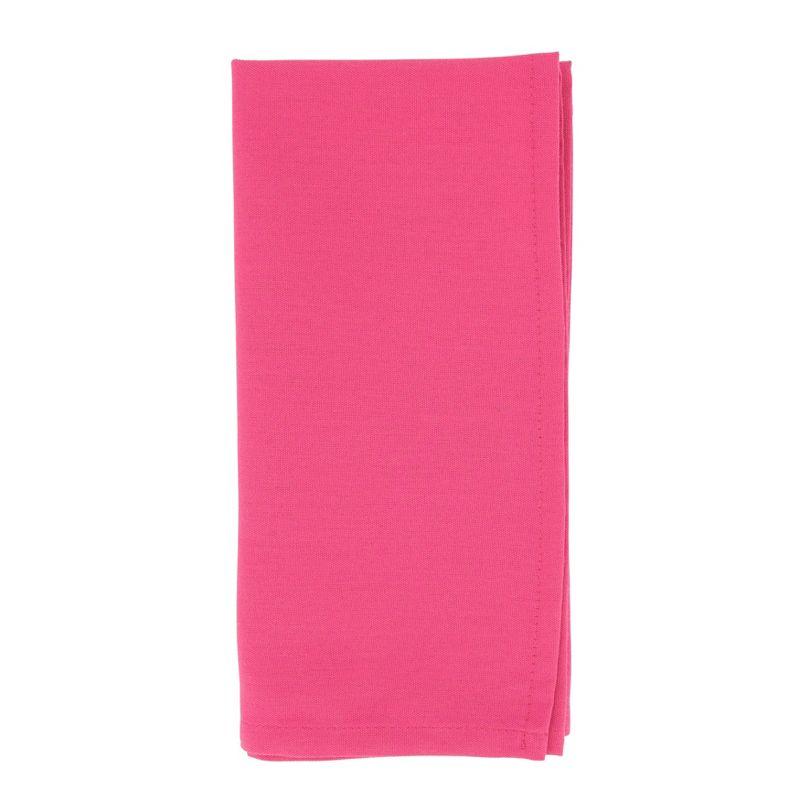 Saro Lifestyle Everyday Cloth Table Napkins (Set of 12), Fuchsia, 20" x 20"