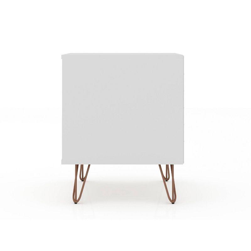 Everly Quinn Comfort Rockefeller Nightstand With Drawers, Mid Century Modern Bedside Table, Minimalist Display And Storage Organizer, Ideal For Bedroom And Living Room