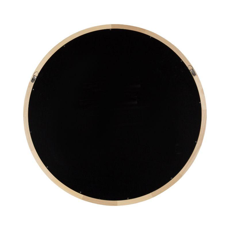 Kate and Laurel Hatherleig Round Wood Round Mirror, 30" Diameter, Natural