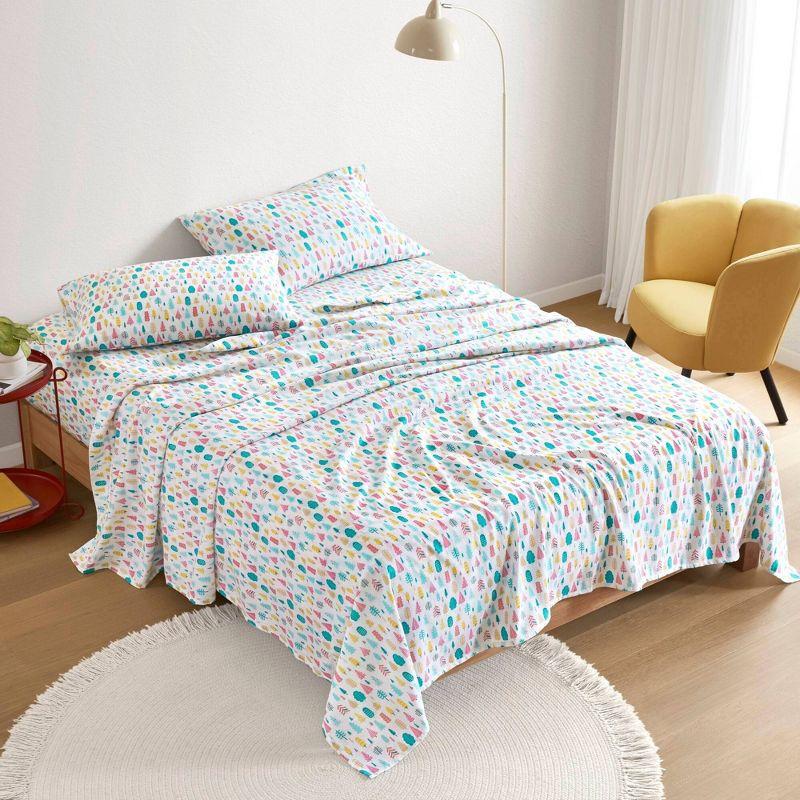 Printed Cotton Flannel Sheet Set